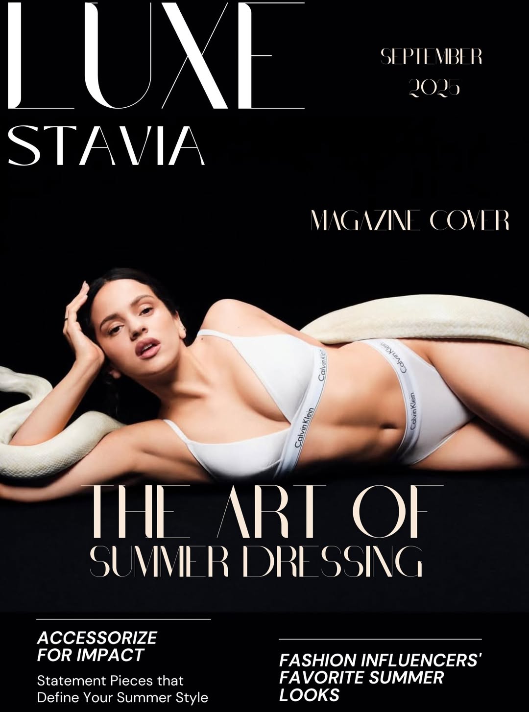 Luxe Stavia x Calvin Klein: Where Modern Minimalism Meets Editorial Influence